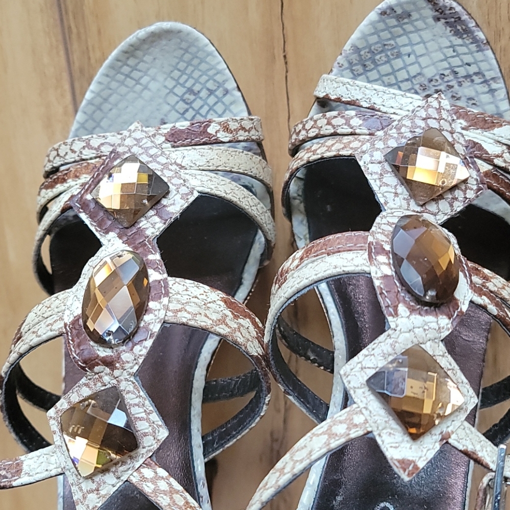 Aldo Snakeskin heels with Crystal